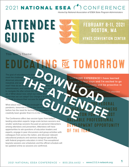 The Attendee Guide has all the information you'll need to attend the